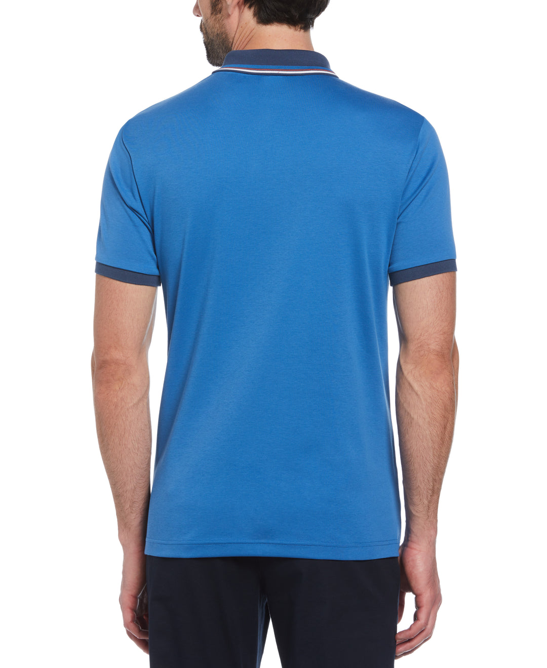 Organic Cotton Bowling Stripe Polo (Star Sapphire) 