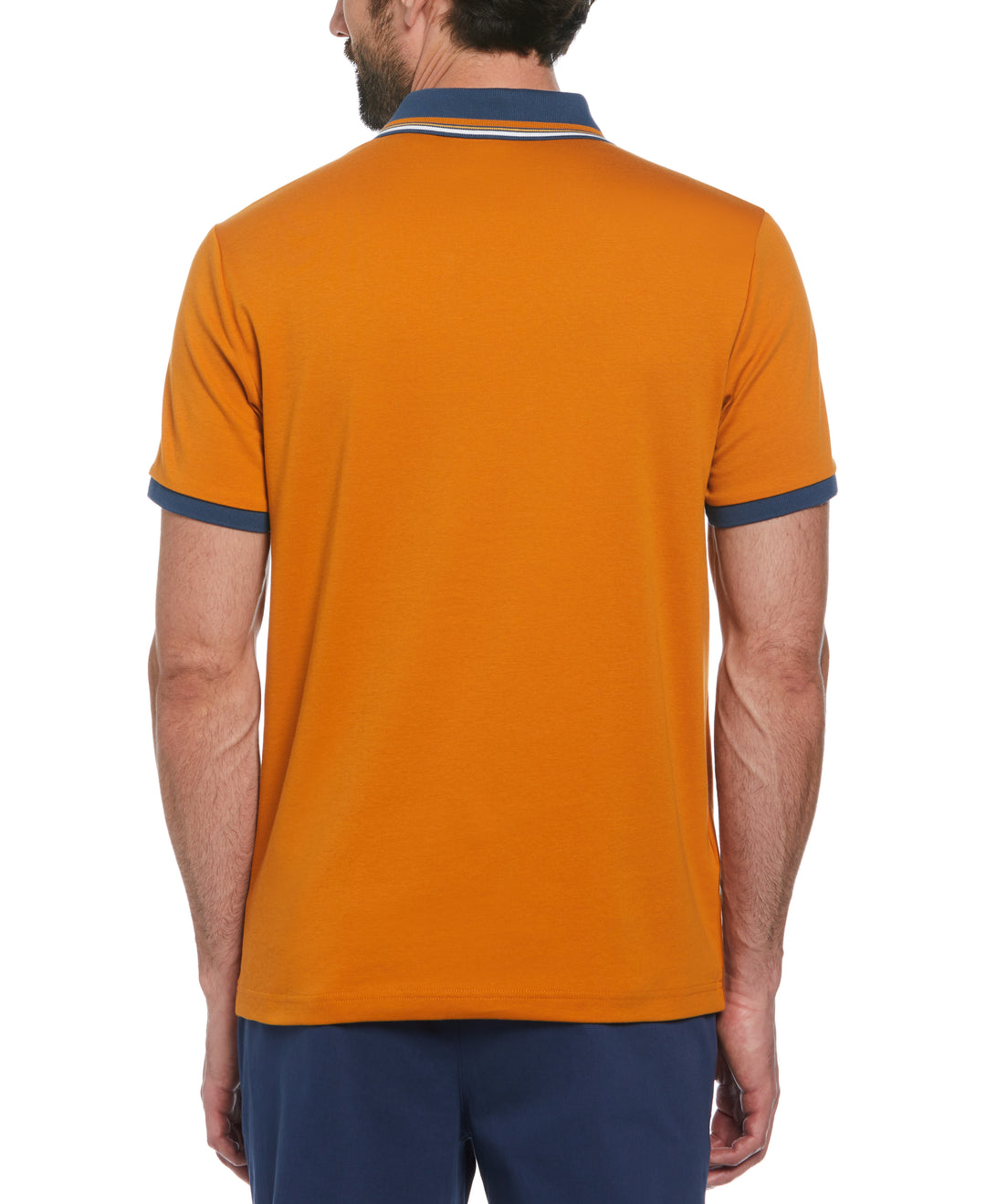 Organic Cotton Bowling Stripe Polo (Sudan Brown) 