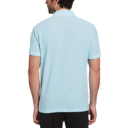 Organic Cotton Bentley Mesh Short Sleeve Polo Shirt (Cool Blue) 
