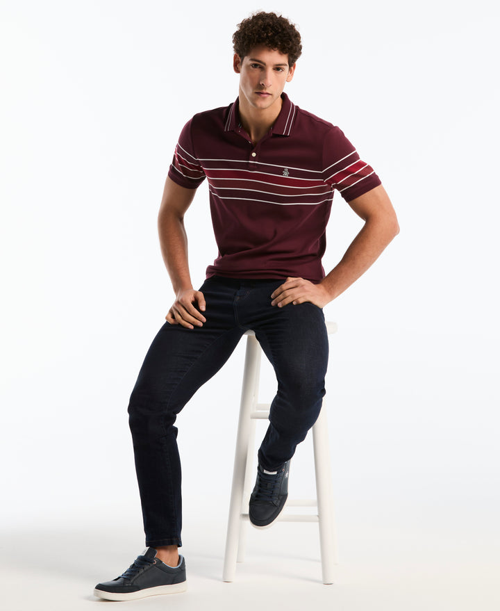 Organic Cotton Engineered Chest Stripe Polo (Port Royale) 