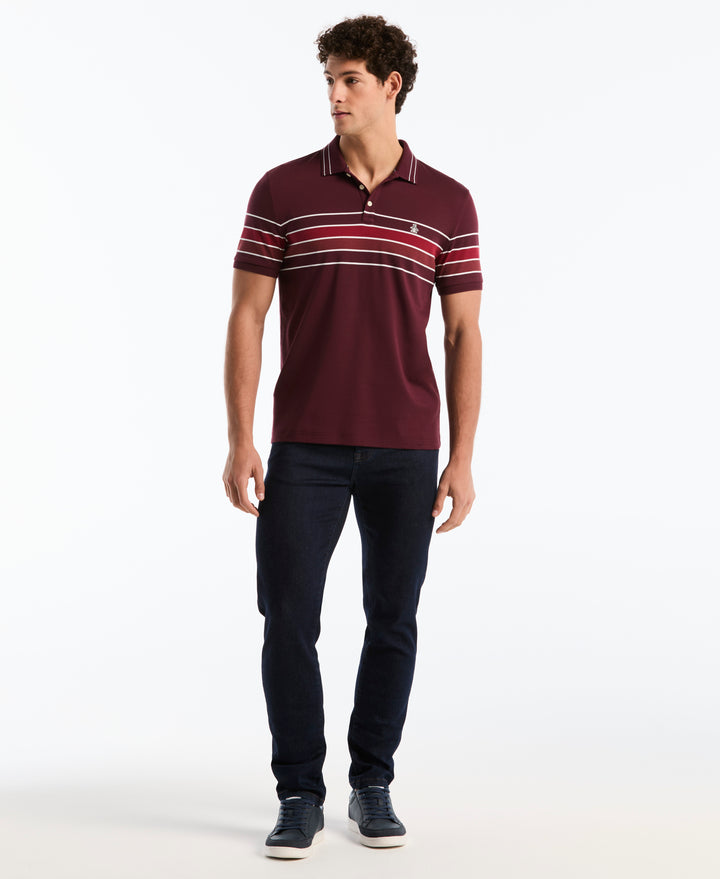 Organic Cotton Engineered Chest Stripe Polo (Port Royale) 