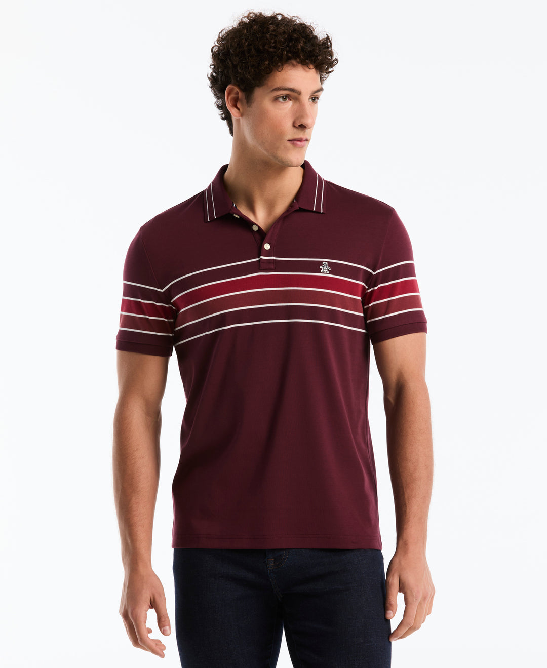 Organic Cotton Engineered Chest Stripe Polo (Port Royale) 