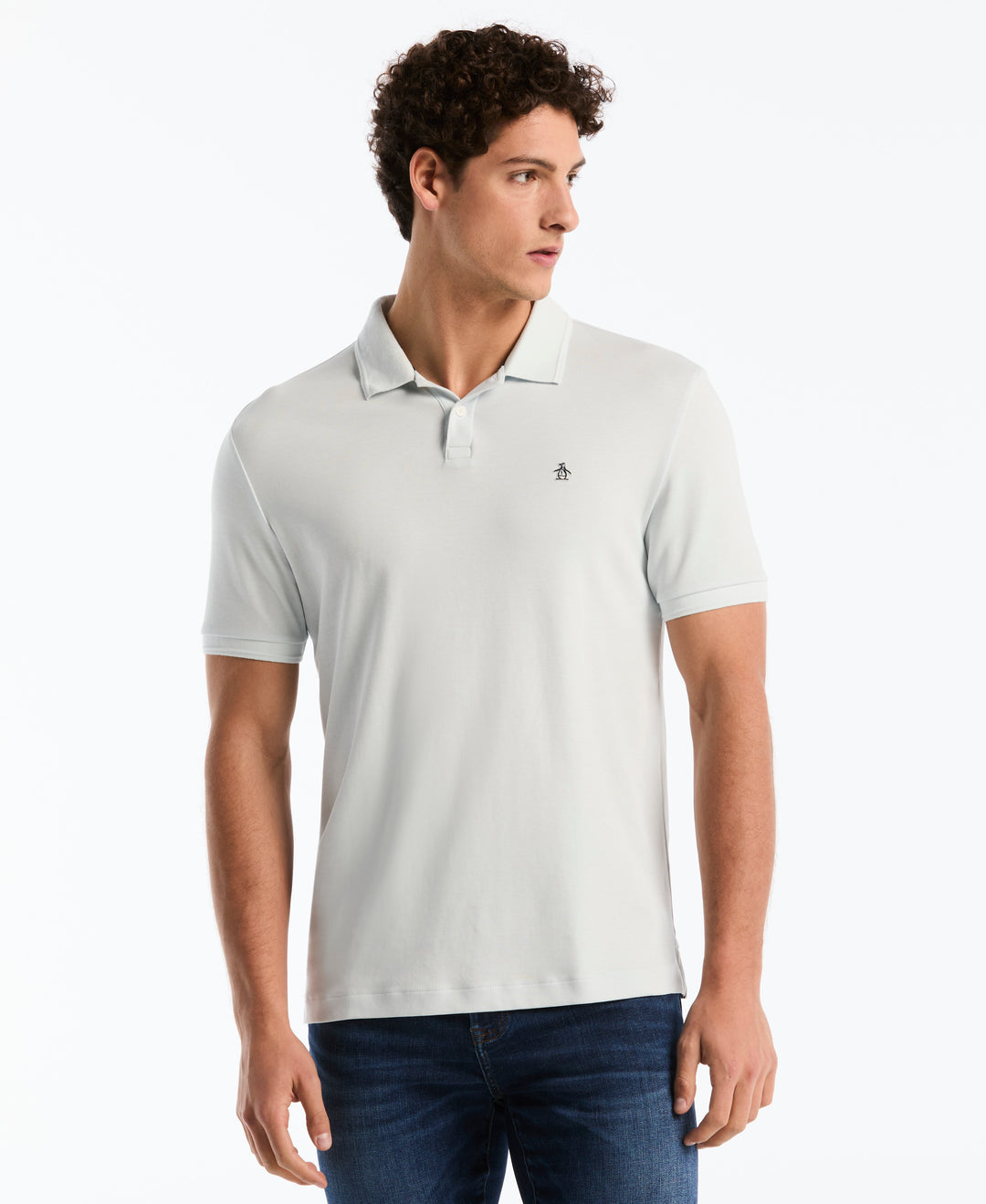 Organic Cotton Interlock Daddy Polo-Polos-Ballad Blue-XS-Original Penguin