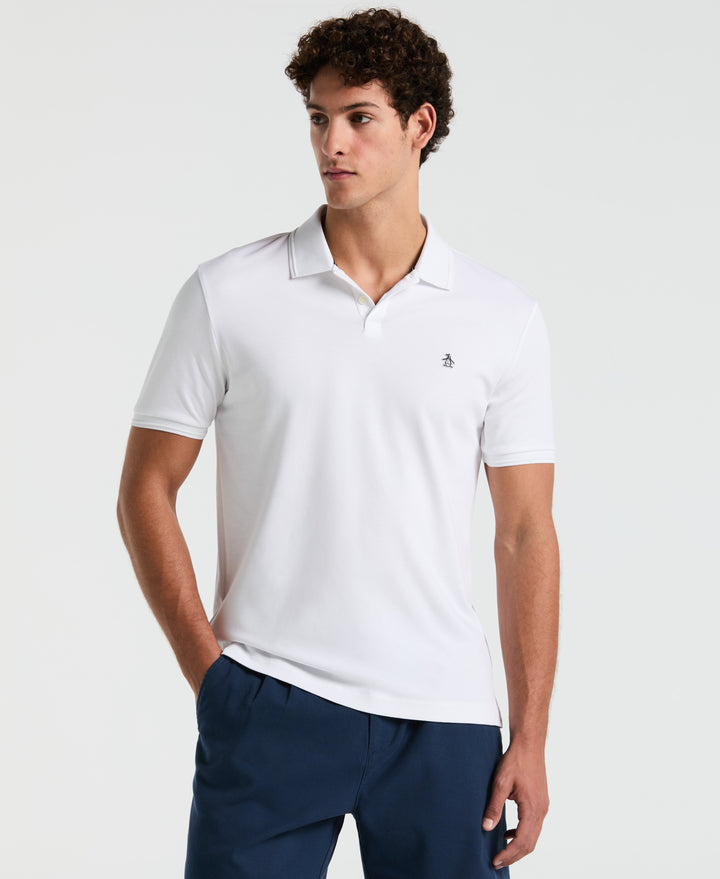 Organic Cotton Interlock Daddy Polo (Bright White) 
