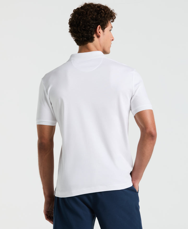 Organic Cotton Interlock Daddy Polo (Bright White) 