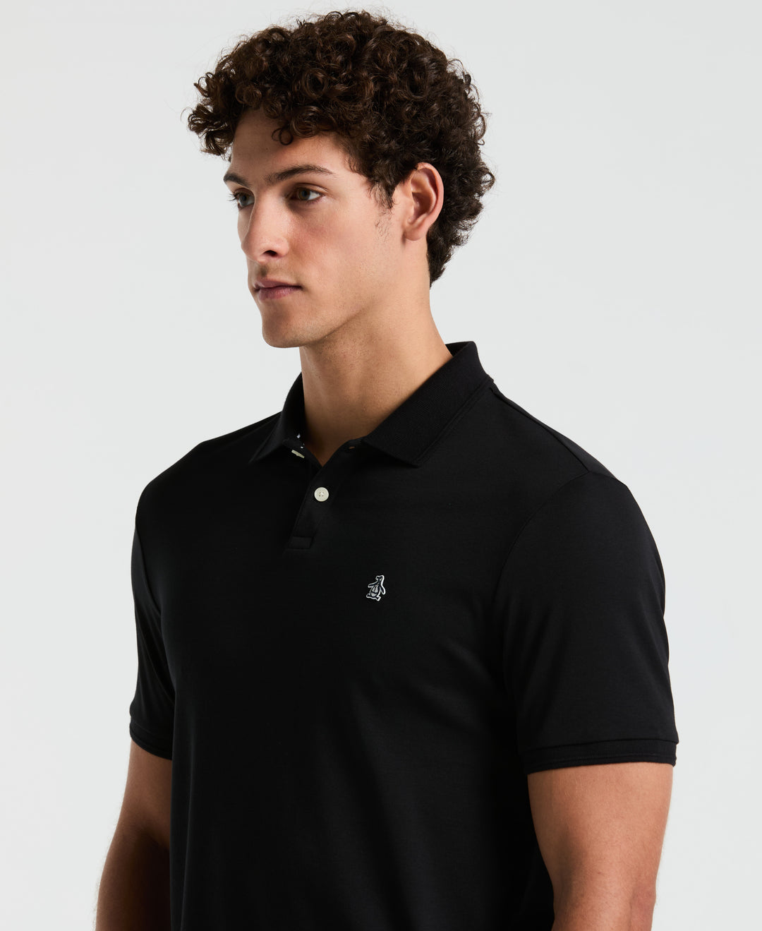 Organic Cotton Interlock Daddy Polo (True Black) 