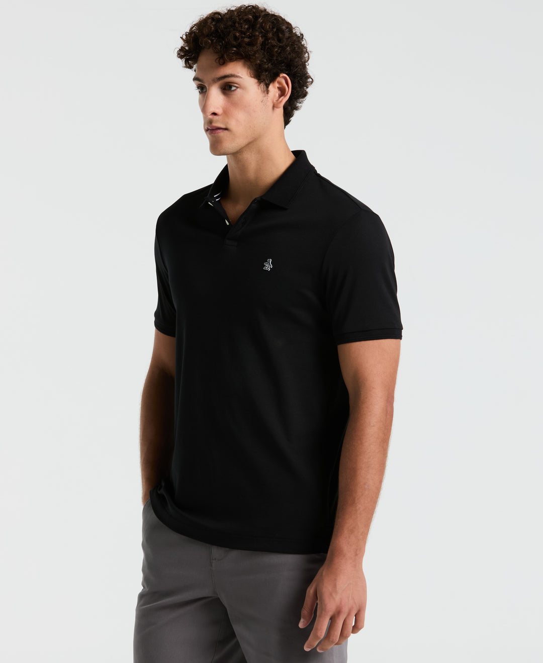 Organic Cotton Interlock Daddy Polo (True Black) 