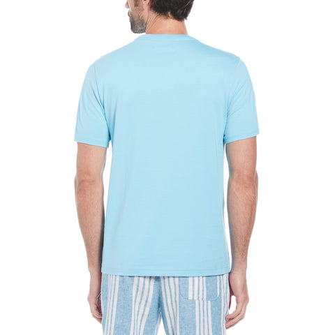 Organic Cotton Jersey TV Pete T-Shirt (Blue Topaz) 
