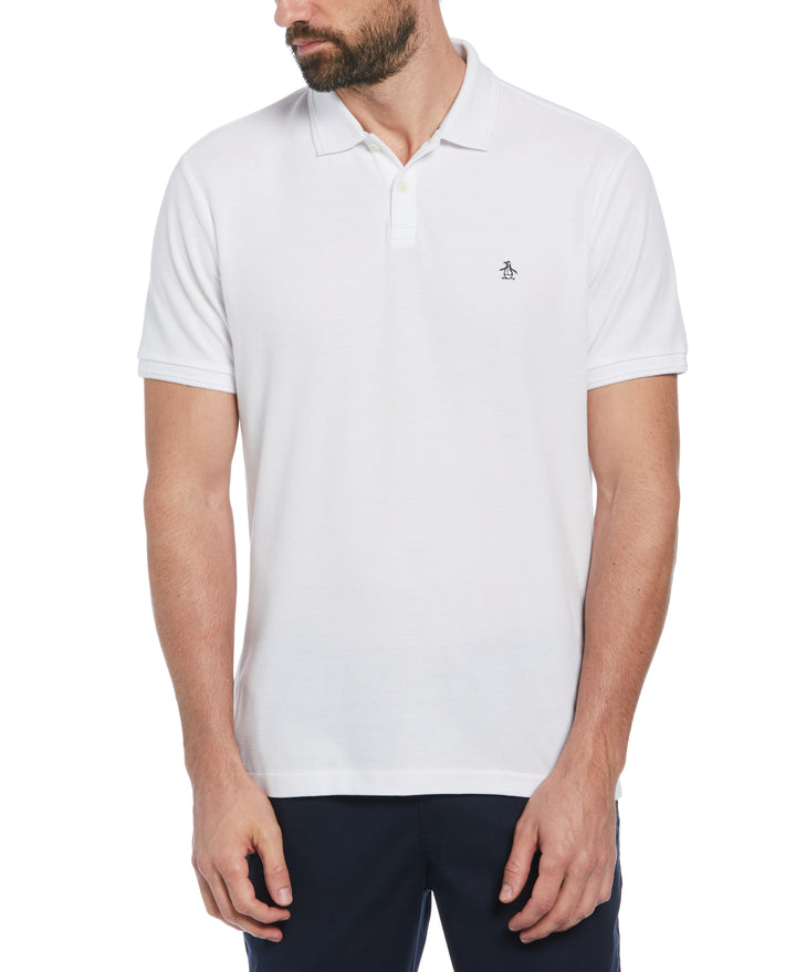 Big & Tall Organic Pique Daddy Polo (Bright White) 