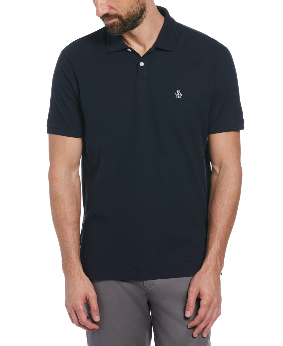 Sticker Daddy Short Sleeve Polo Shirt (Dark Sapphire) 