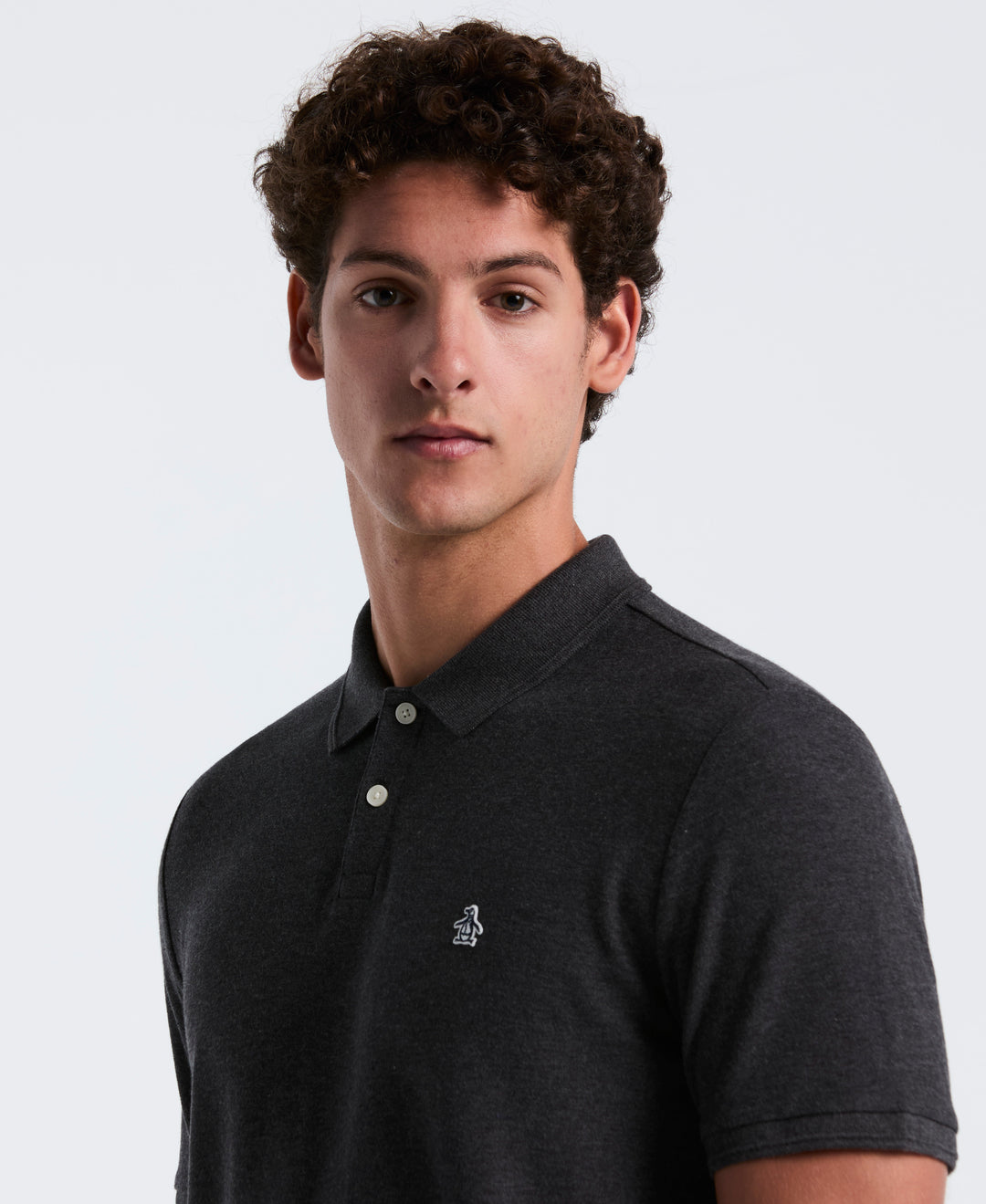 Sticker Daddy Short Sleeve Polo Shirt (Dk Charcoal Heather) 