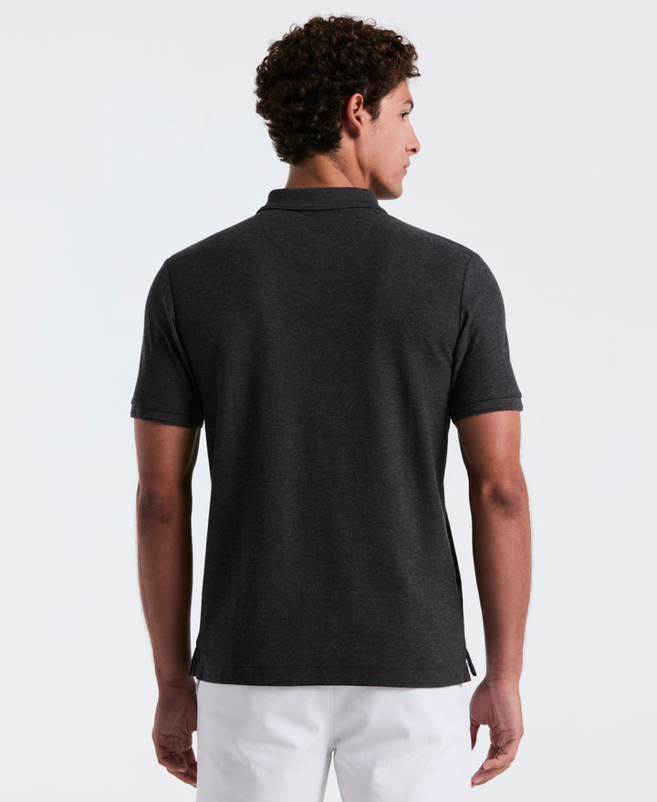 Sticker Daddy Short Sleeve Polo Shirt (Dk Charcoal Heather) 