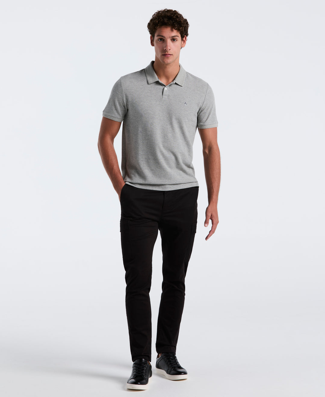 Sticker Daddy Short Sleeve Polo Shirt (Rain Heather) 