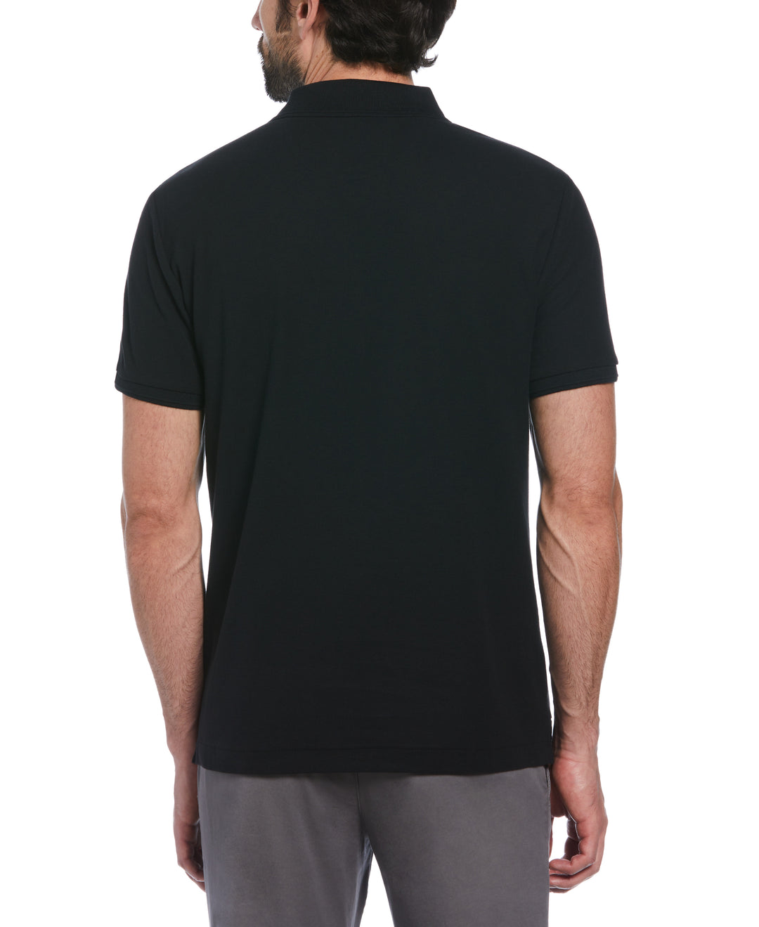Big & Tall Organic Pique Daddy Polo (True Black) 