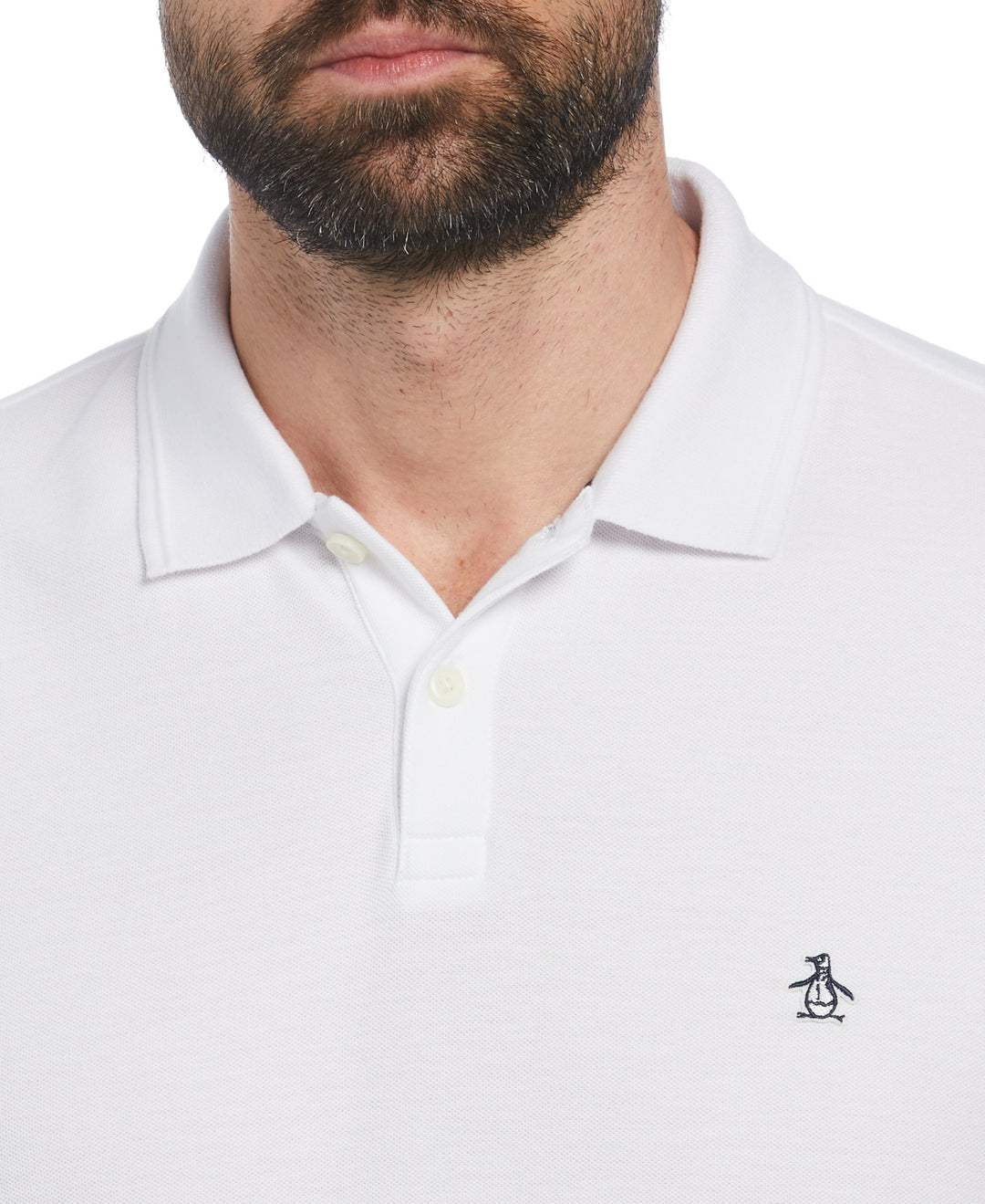 Big & Tall Organic Pique Daddy Polo (Bright White) 