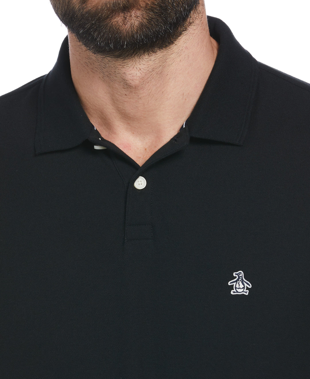 Big & Tall Organic Pique Daddy Polo (True Black) 