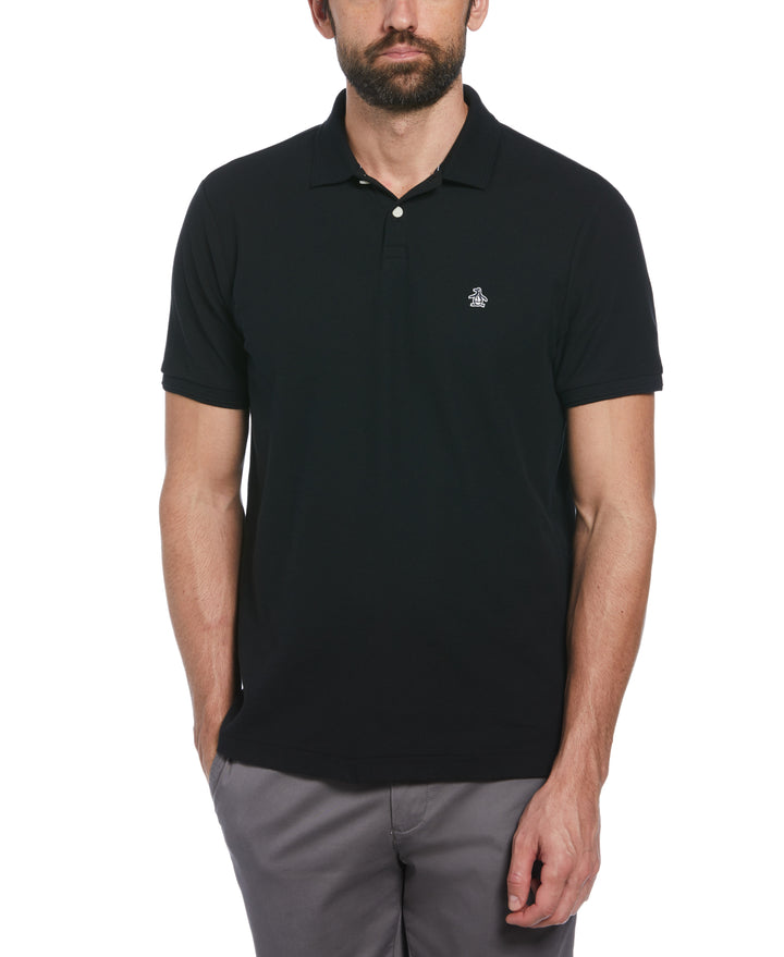 Big & Tall Organic Pique Daddy Polo (True Black) 