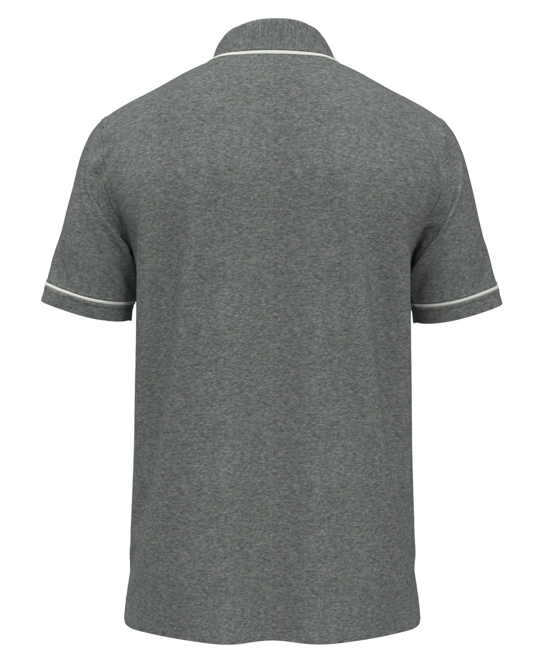 Organic Cotton Earl Pique Short Sleeve Polo Shirt (Dk Charcoal Heather) 