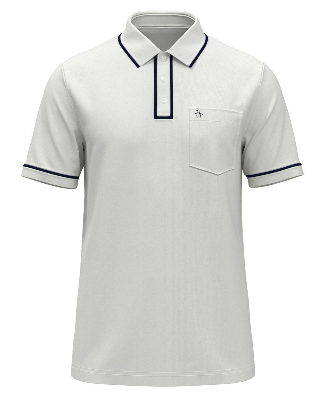 Organic Cotton Earl Pique Short Sleeve Polo Shirt (Bright White) 