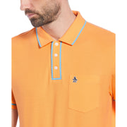 Organic Cotton The Earl Pique Short Sleeve Polo Shirt (Mock Orange) 