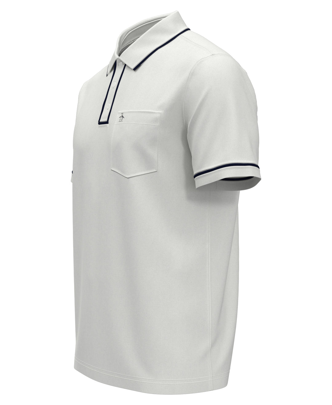 Organic Cotton Earl Pique Short Sleeve Polo Shirt (Bright White) 