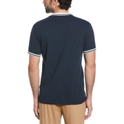 Organic Cotton Short Sleeve Pique T-Shirt Shirt (Dark Sapphire) 