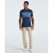 Cotton Engineered Stripe Polo (Sargasso Sea) 