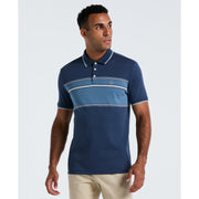 Cotton Engineered Stripe Polo (Sargasso Sea) 