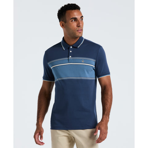 Cotton Engineered Stripe Polo (Sargasso Sea) 