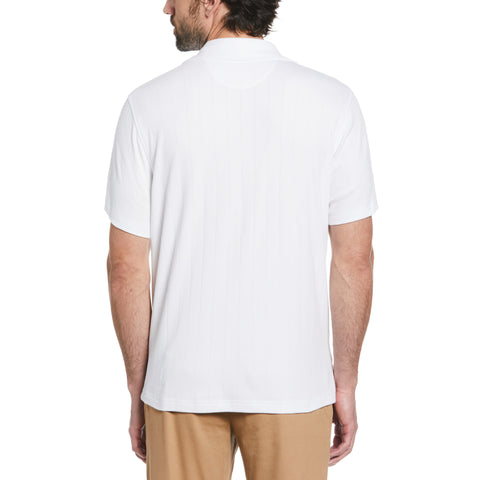 Organic Cotton Striped Shirt with Camp Collar (Bright White) 