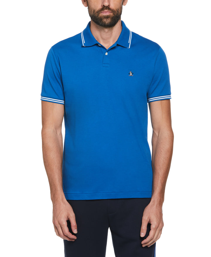 Organic Interlock Tipped Polo (Classic Blue) 