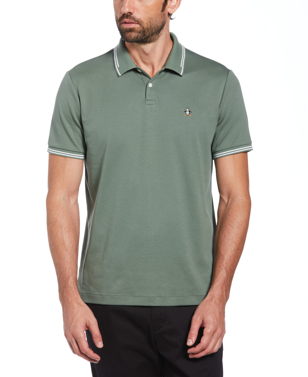 Organic Interlock Tipped Polo (Laurel Wreath) 