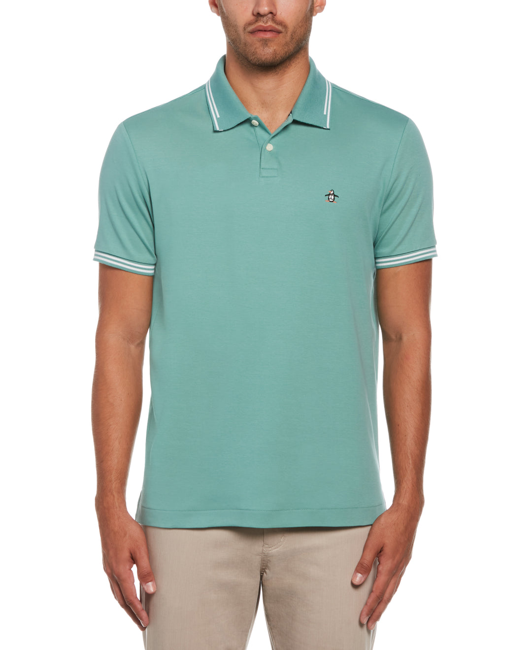 Organic Interlock Tipped Polo (Oil Blue) 