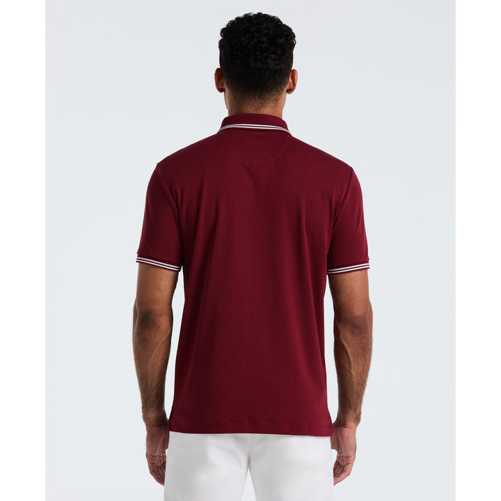 Organic Interlock Tipped Polo (Cabernet) 