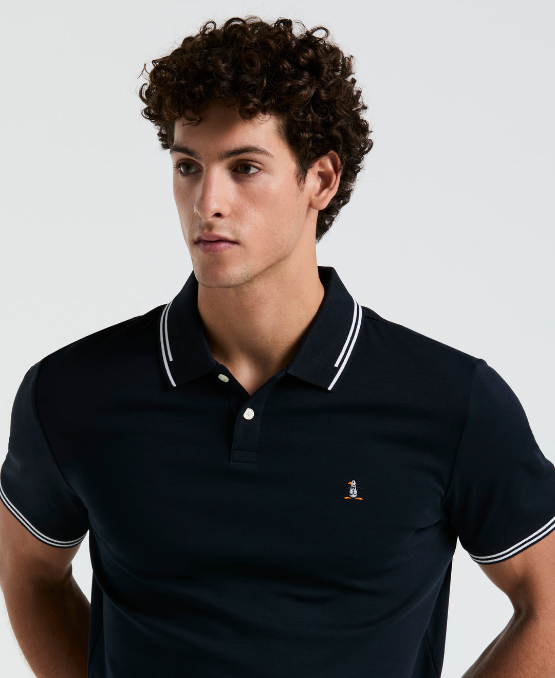 Organic Interlock Tipped Polo (Dark Sapphire) 
