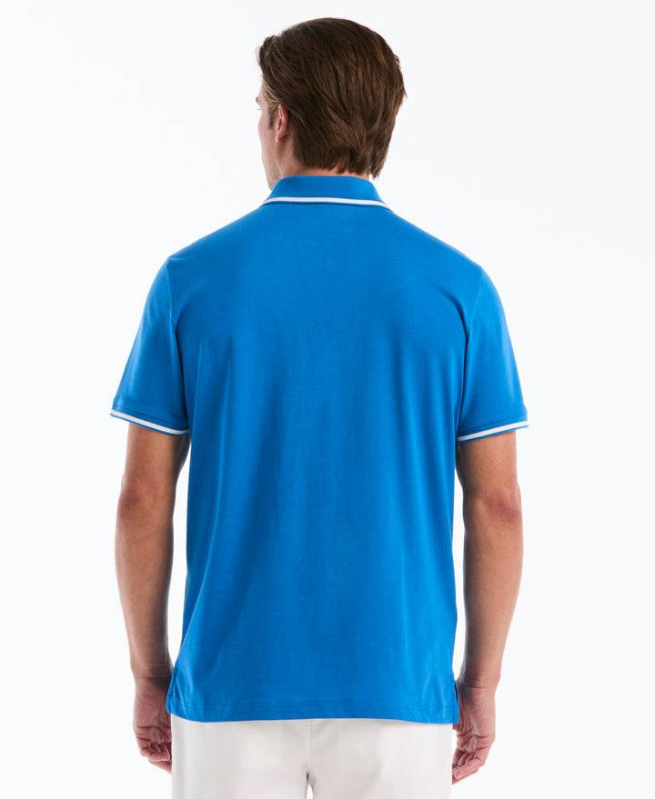 Organic Interlock Tipped Polo (Classic Blue) 