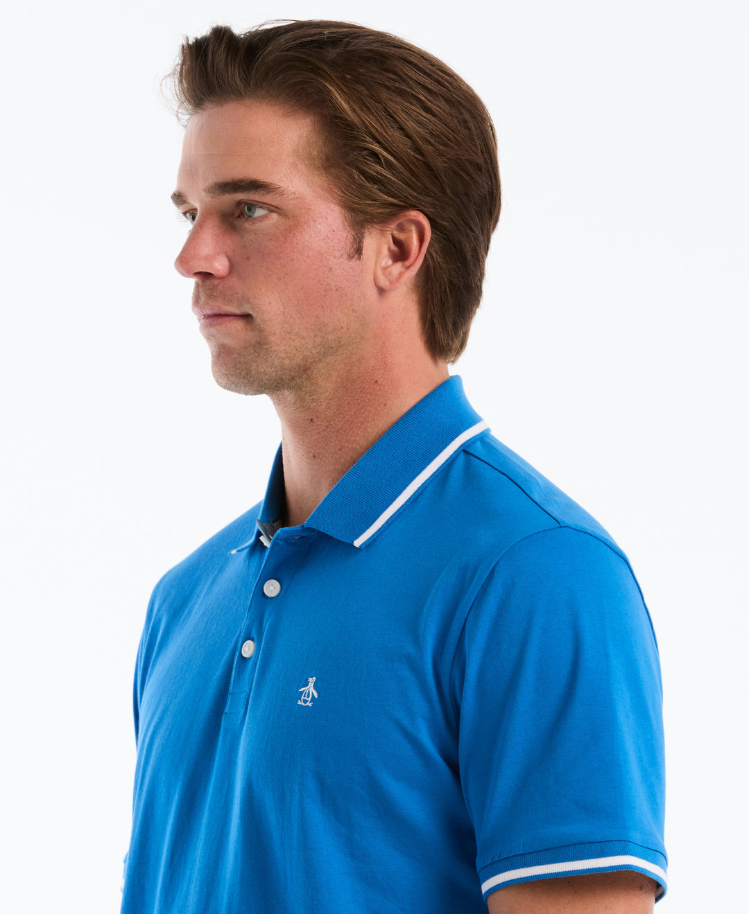 Organic Interlock Tipped Polo (Classic Blue) 