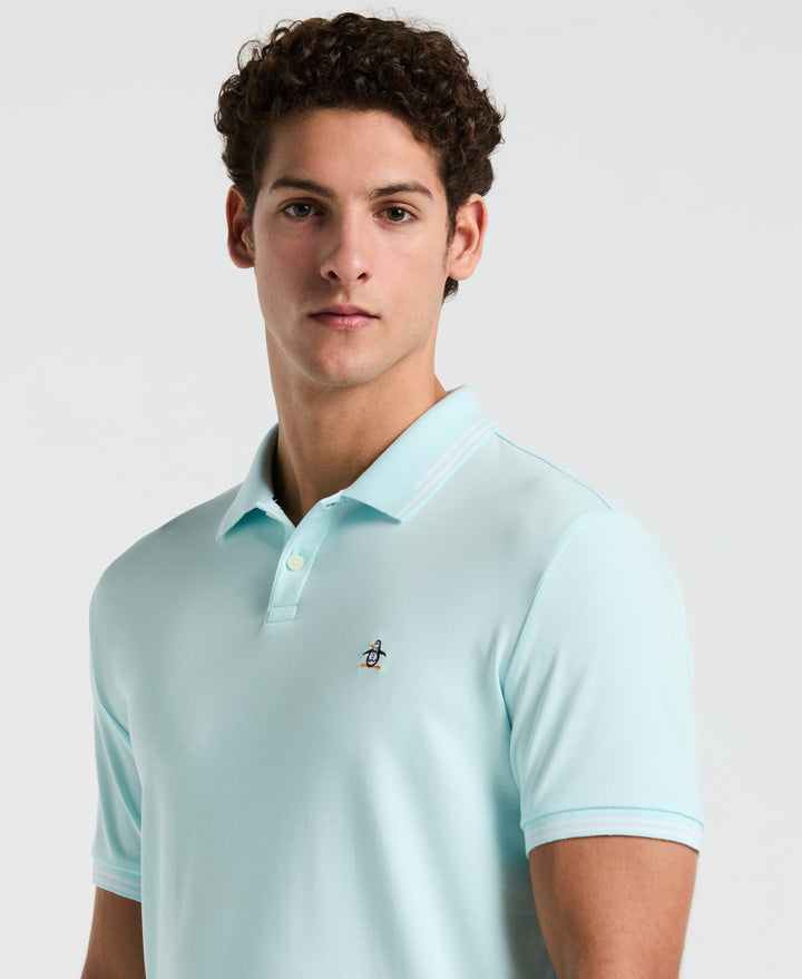Organic Interlock Tipped Polo (Spa Retreat) 
