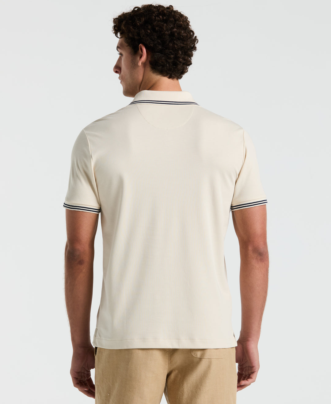 Organic Interlock Tipped Polo (Birch) 