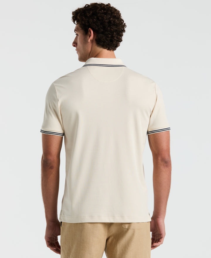 Organic Interlock Tipped Polo (Birch) 
