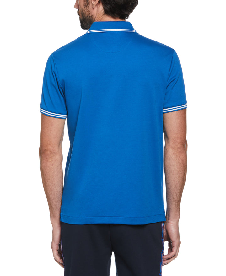 Organic Interlock Tipped Polo (Classic Blue) 