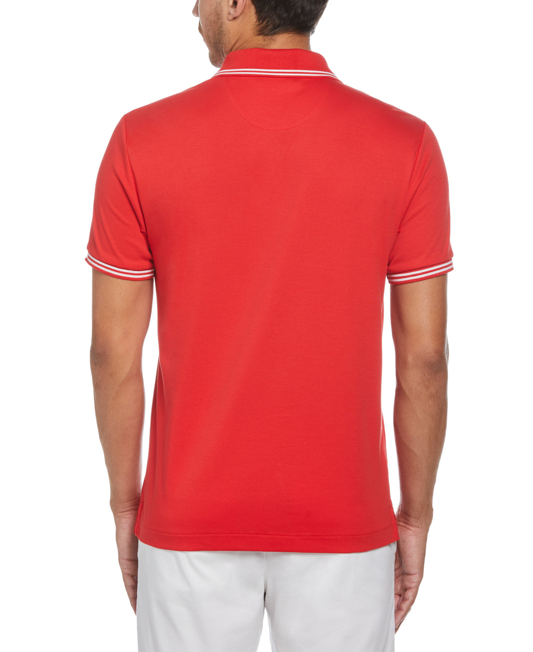 Organic Interlock Tipped Polo (Racing Red) 