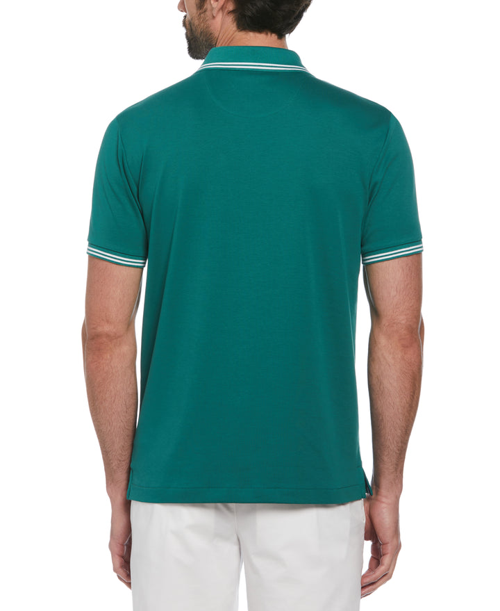 Organic Interlock Tipped Polo (Antique Green) 