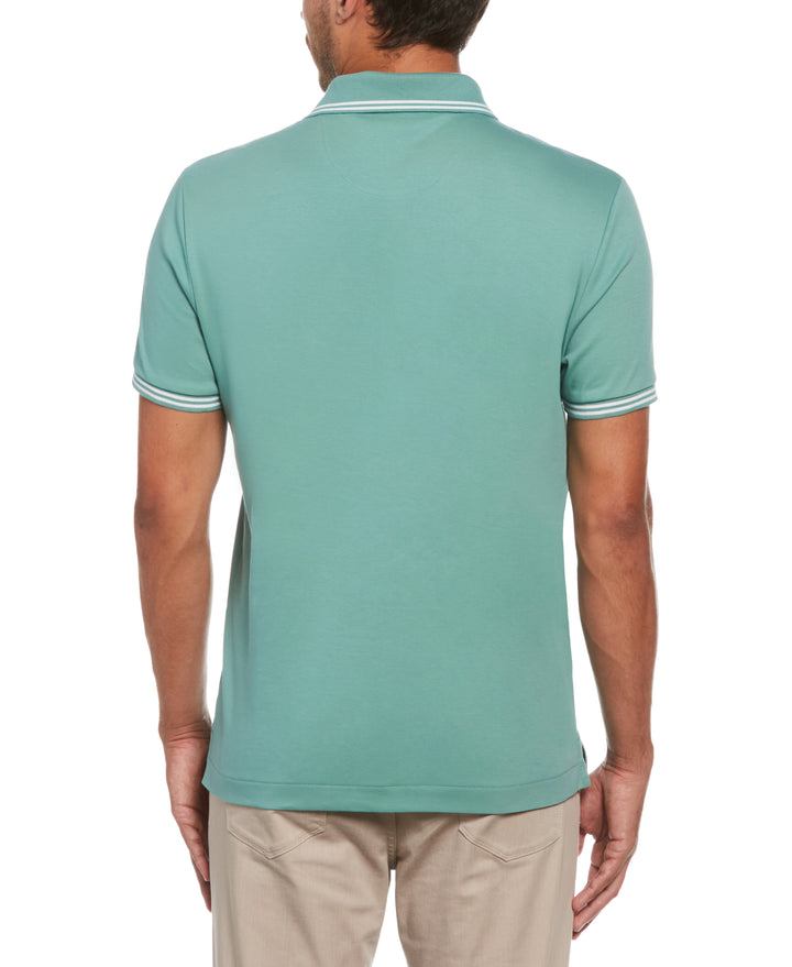 Organic Interlock Tipped Polo (Oil Blue) 