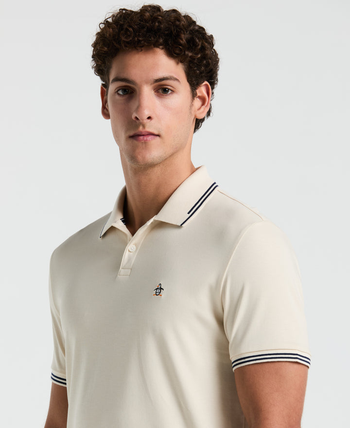 Organic Interlock Tipped Polo (Birch) 