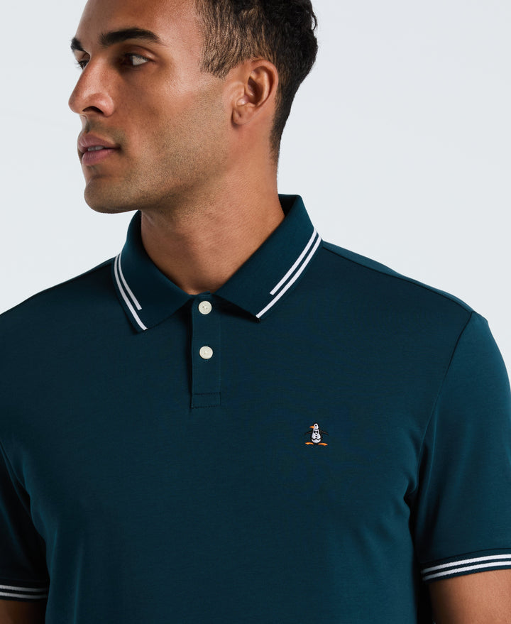 Organic Interlock Tipped Polo (Reflecting Pond) 