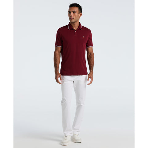 Organic Interlock Tipped Polo (Cabernet) 
