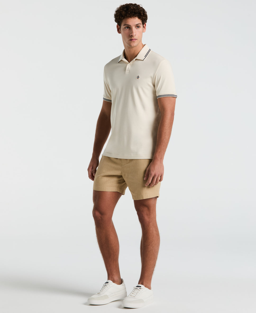 Organic Interlock Tipped Polo (Birch) 