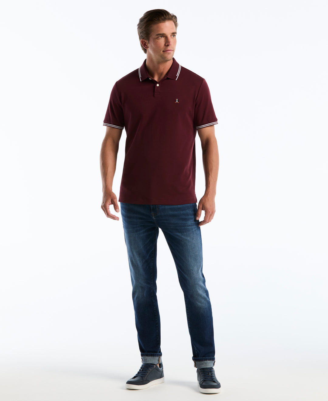 Organic Interlock Tipped Polo (Port Royale) 