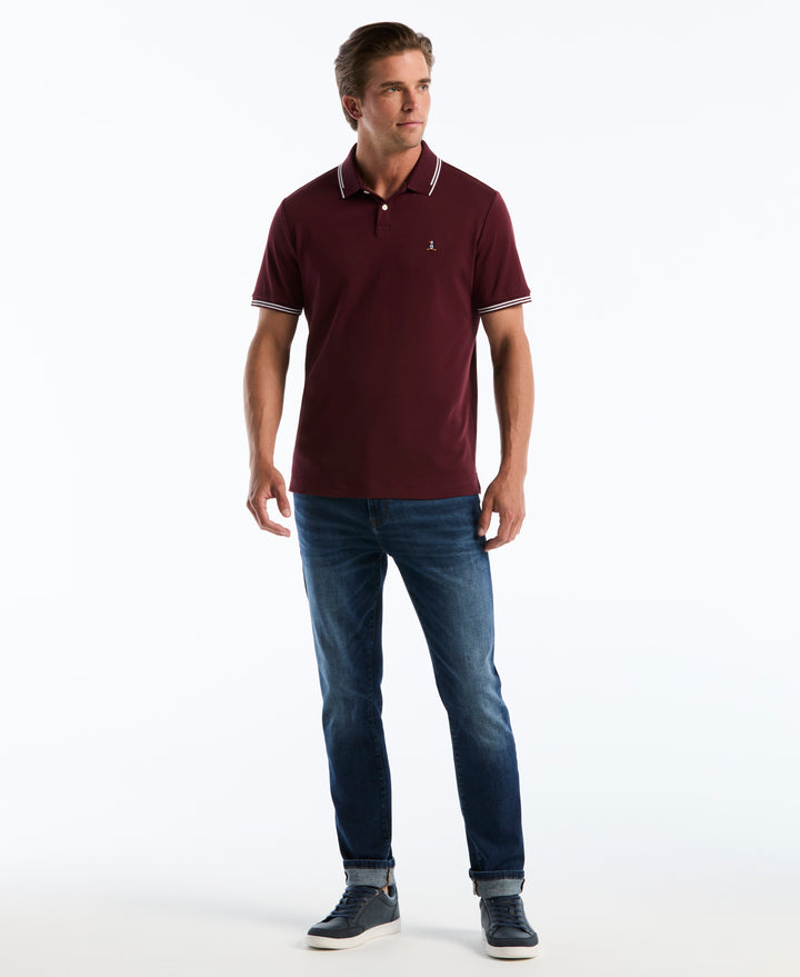 Organic Interlock Tipped Polo (Port Royale) 